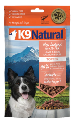 K9 Natural Dog Freeze Dried Food Lamb&king Salmon Topper 100g