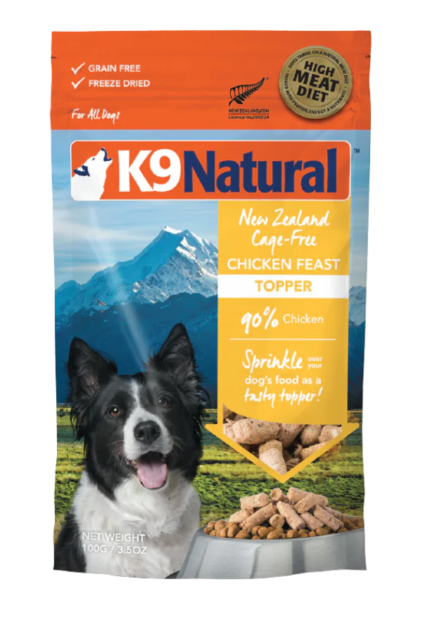 K9 Natural Dog Freeze Dried Food Chicken Topper 100g