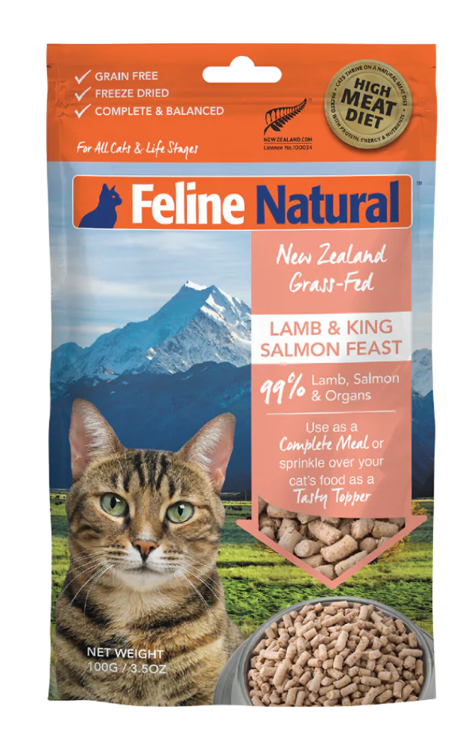 K9 Natural Cat Freeze Dried Food Lamb&Salmon Feast 100g
