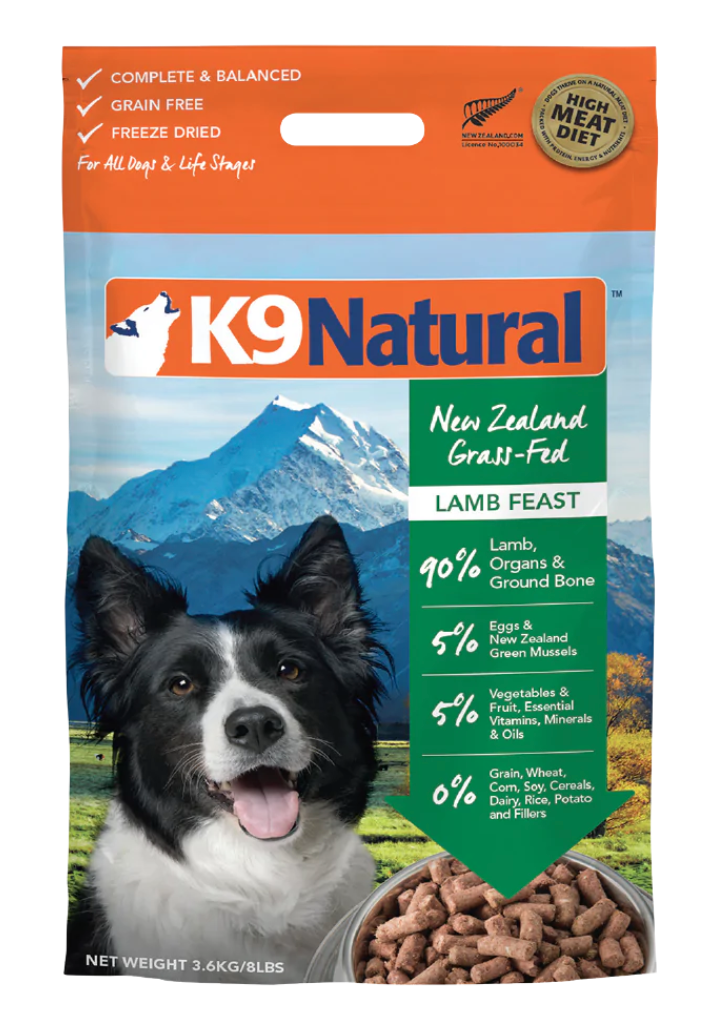 K9 Natural Dog Freeze Dried Food Lamb Feast 3.6kg