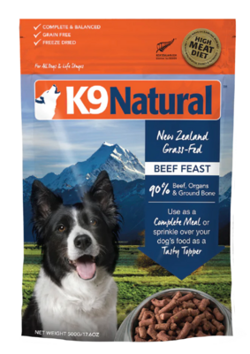 K9 Natural Dog Freeze Dried Food Beef Feast 500g