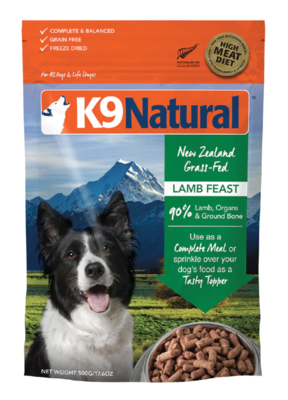 K9 Natural Dog Freeze Dried Food Lamb Feast 500g
