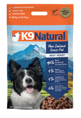 K9 Natural Beef FD 3.6kg Dog