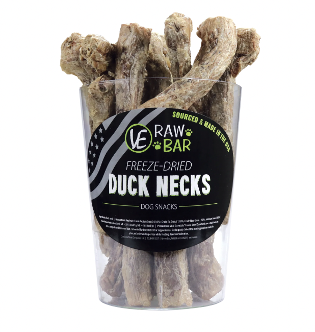 Vital Essentials Raw Bar Duck Necks Freeze-Dried Snack Dog Treat Cat Treat 1pcs