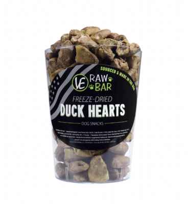 Vital Essentials Raw Bar Duck Hearts Freeze-Dried Snack Dog Treats Cat Treats 1pcs
