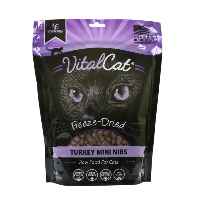 Vital Essentials VitalCat Turkey Freeze Dried mini nibs 12oz