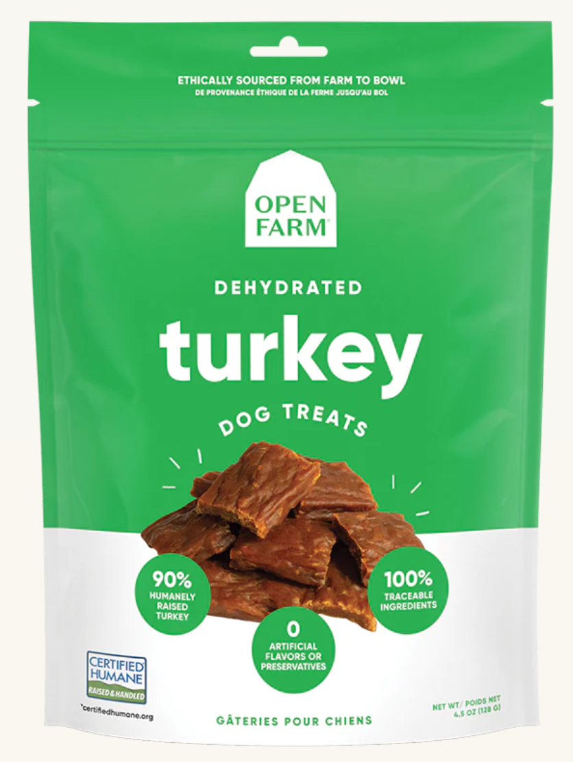 Open Farm Dehydrated Turkey Dog Treat 4.5oz