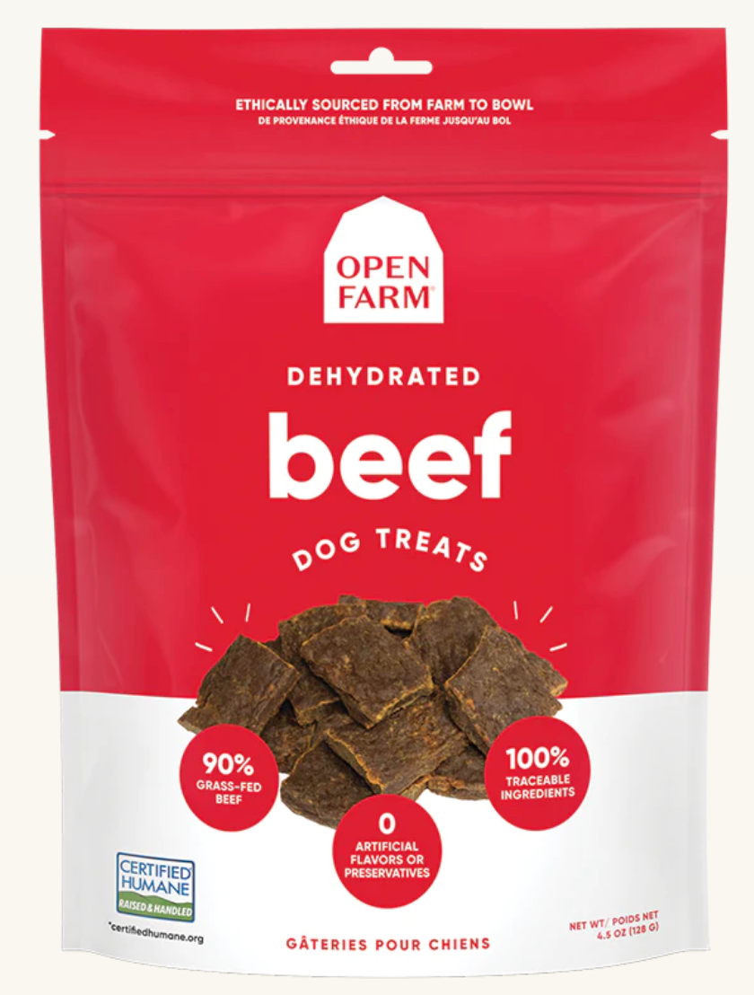 Open Farm Dehydrated Beef Dog Treat 4.5oz