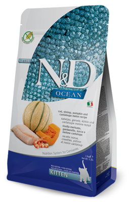 Farmina N&D Ocean Grain Free Kitten Dry Food Cod Shirmp Pumpkin & Cantaloupe