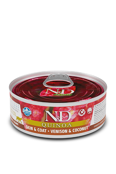 Farmina N&D Quinoa Cat Food Canned Skin & Coat Venison & Coconut