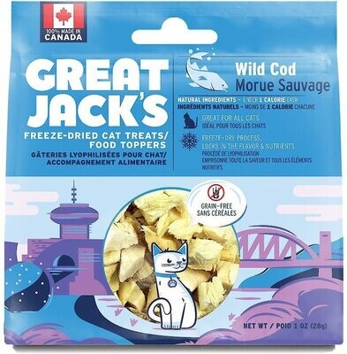 Great Jack's Cod Freeze-Dried Grain-Free Cat Treat