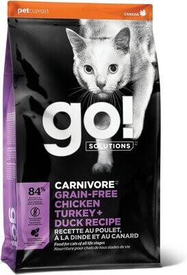 GO! Cat Dry Carnivore Chicken Turkey + Duck 8lb
