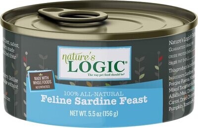 Natures Logic Wet Feline Sardine Feast 5.5oz