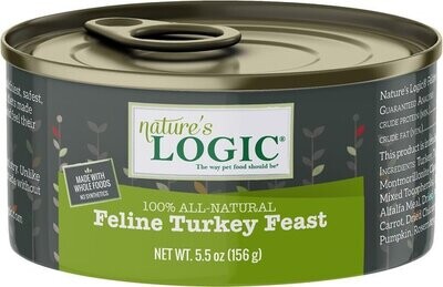 Natures Logic Feline Wet Turkey Feast 5.5oz