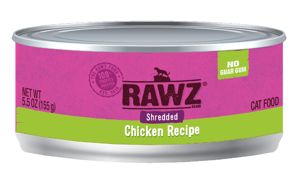 Rawz Cat Shredded Chicken Recipe Cat Wet Food 3oz