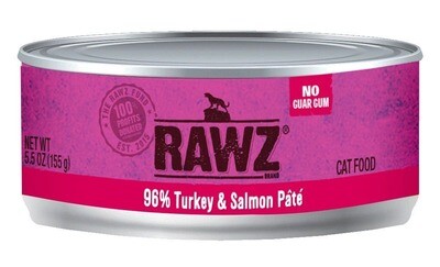 RAWZ Cat 96% Turkey &salmon Pate 5.5oz
