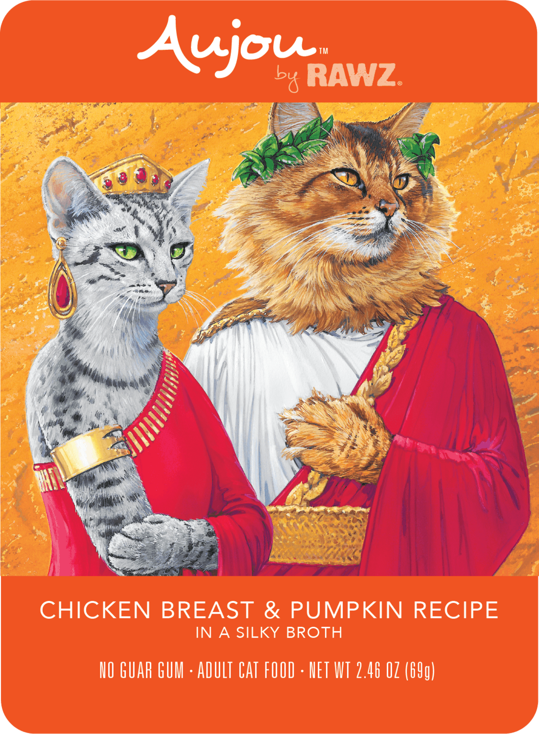 RAWZ Aujou Pouche Chicken Breast&Pumpkin Recipe Cat Wet Food  2.46oz