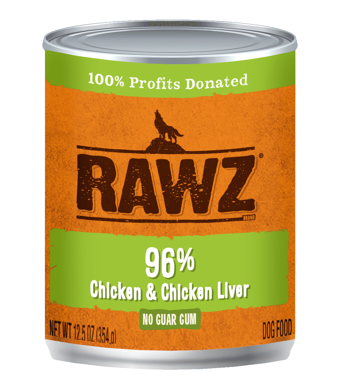 RAWZ Dog Wet 96% Chicken &  Liver 12.5oz