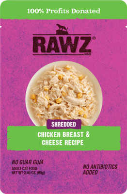 RAWZ Shredded Chicken Breast & Cheese Recipe Cat Wet Food 2.46oz