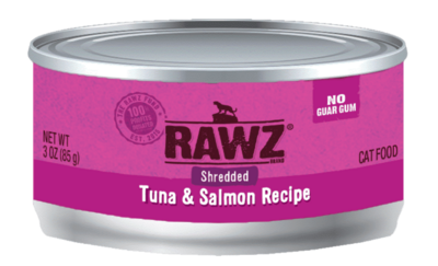 Rawz Cat Shredded Tuna & Salmon Recipe Cat Wet Food 3oz