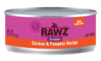 Rawz Shredded Chicken & Pumpkin Recipe 3oz Cat Wet Food