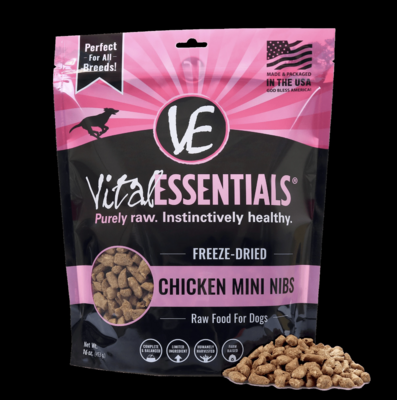 Vital Essentials Chicken Mini Nibs Grain Free Dog Freeze-Dried Food