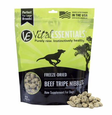 Vital Essentials Beef Nibblets Grain Free Dog Freeze-Dried Food 1 Lb