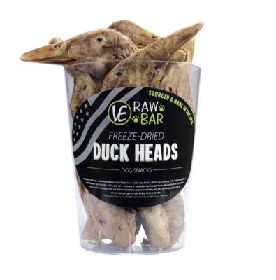 Vital Essentials Raw Bar Duck Heads Freeze-Dried Snack Dog Treats 1pcs