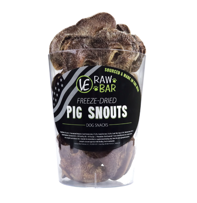 Vital Essentials Raw Bar Pig Snouts Freeze-Dried Snack Dog Treat 1pcs