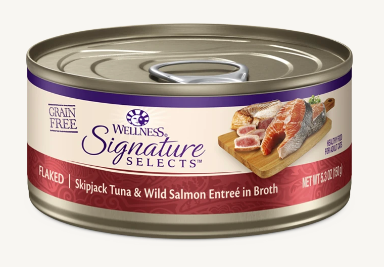 Wellness Core Signature Selects Flaked Skipjack Tuna & Salmon Cat Wet Food 5.3oz