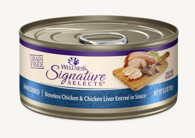 Wellness Core Signature Selects Shredded Chicken & Chicken Liver Cat Wet Food 5.3oz