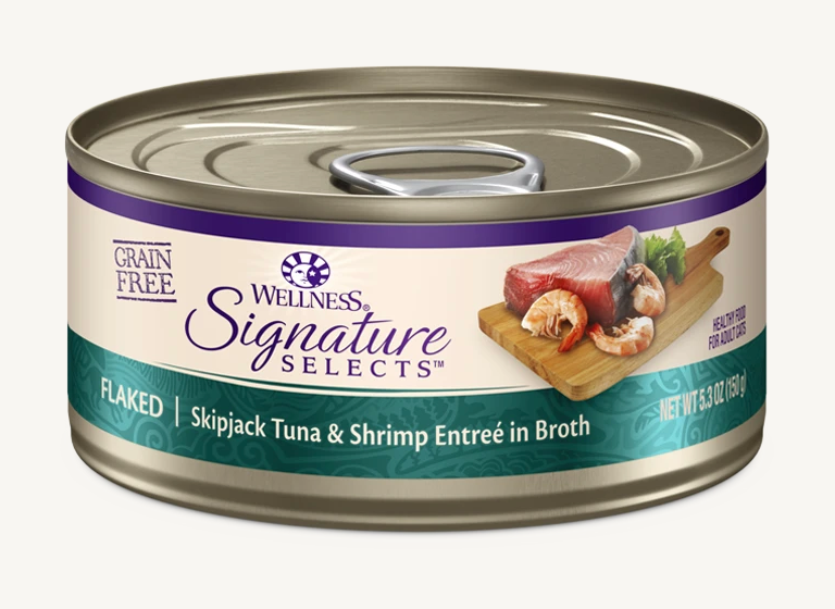 Wellness Core Signature Selects Flaked Skipjack Tuna&Shrimp Cat Wet Food 2.8oz