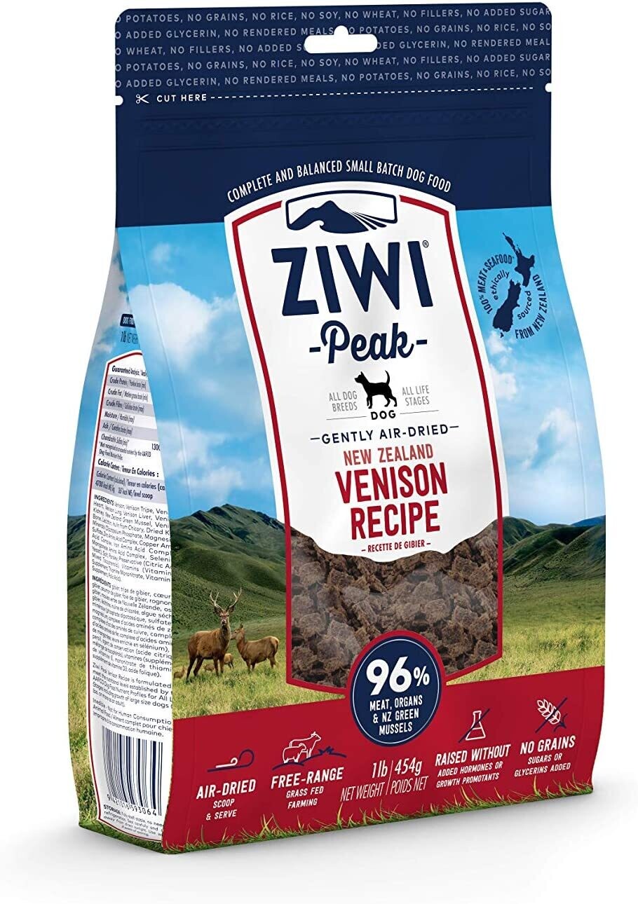 Ziwi Peak Air-Dried Venison Recipe For Dogs 454g