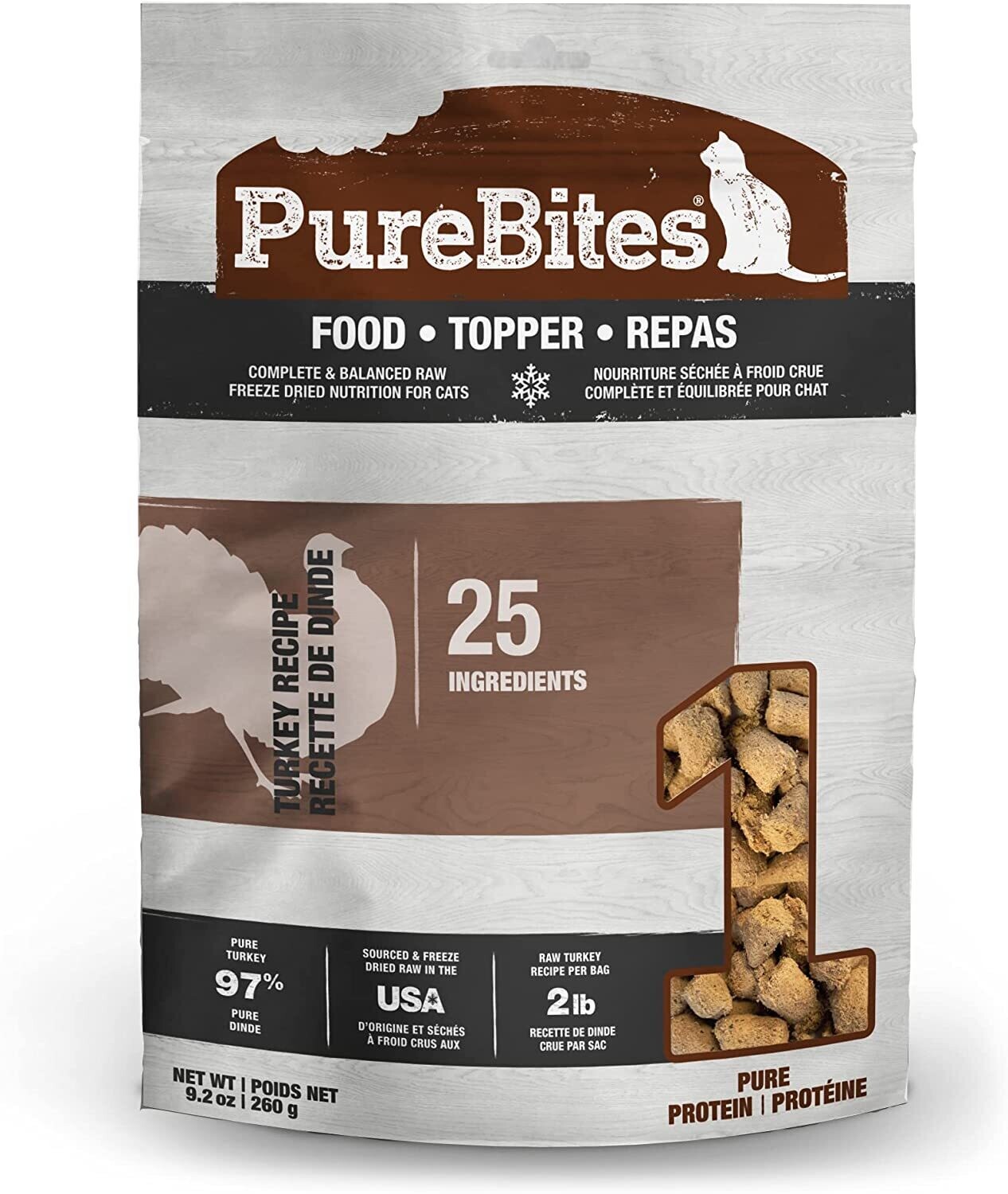 Purebites Turkey Recipe Cat Food Topper 260g