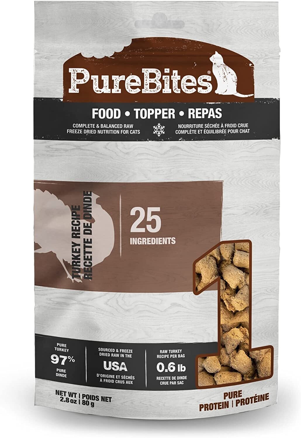 Purebites Turkey Recipe Cat Food Topper 80g