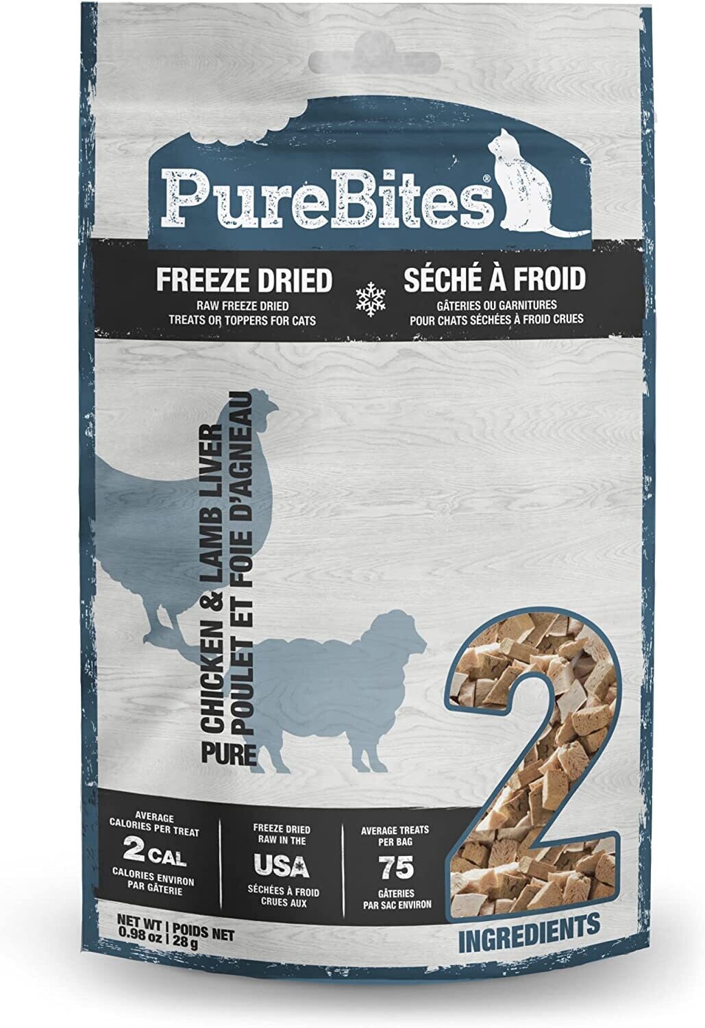 Purebites Freeze-Dried Beef Chicken Breast & Lamb Cat Treat 28g