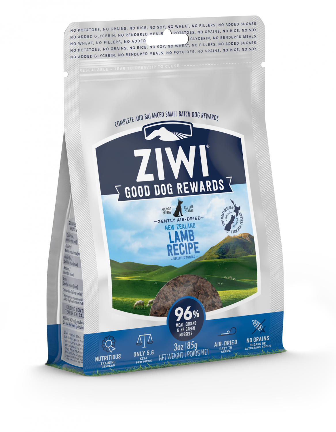 ZIWI Dog Treat Pouches Lamb 85.2g