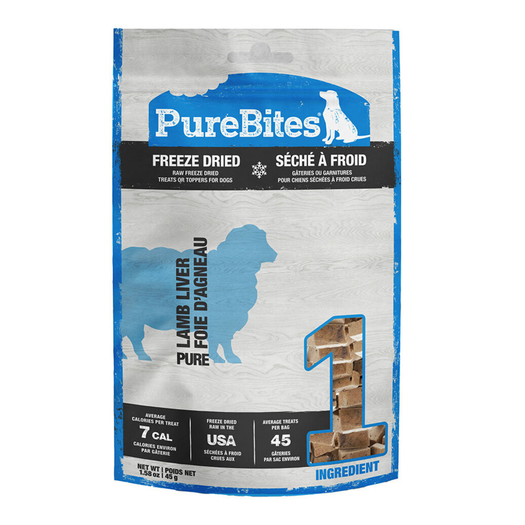 PureBites  Lamb Liver Freeze Dried Dog Treats 95g