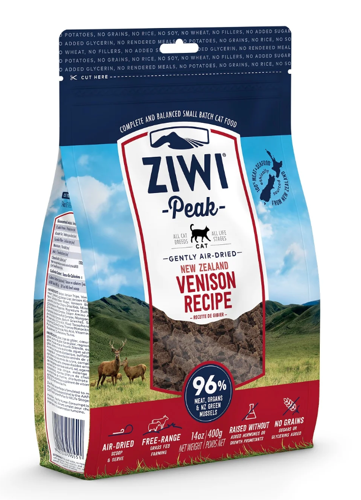 ZiwiPeak Air-Dried Venison Cat Food 400g