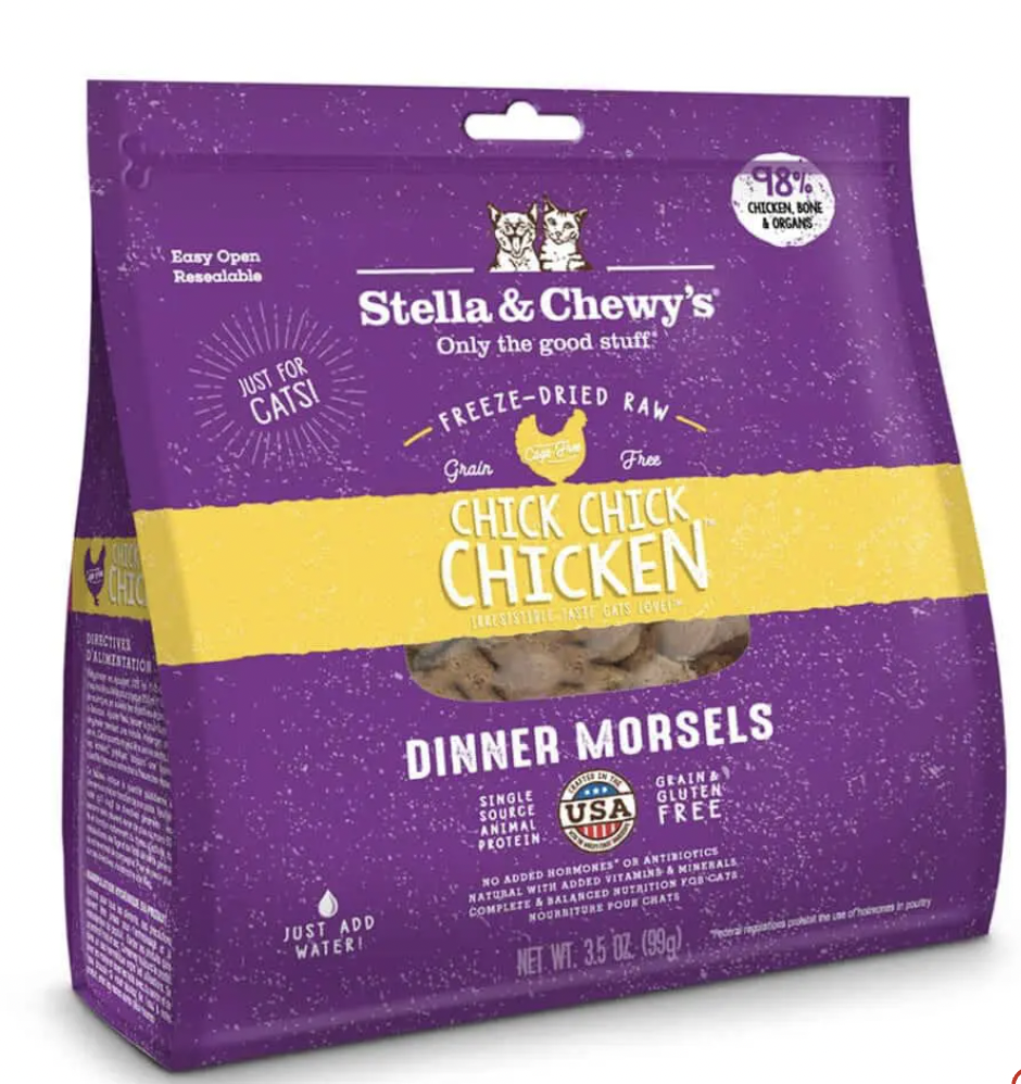 Stella & Chewys Chick Chick Chicken Cat Freeze-Dried Raw Dinner Morsels 18oz