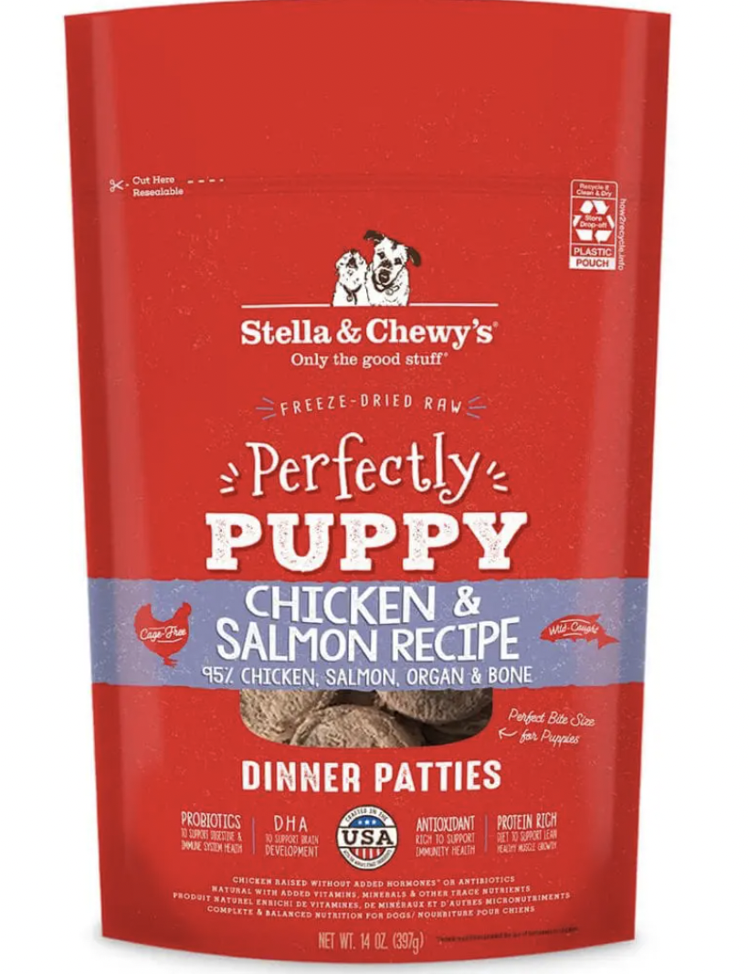 Stella & Chewys Chicken & Salmon Dog Puppy Patties 14oz