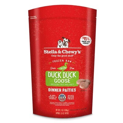 Stella & Chewys Duck Duck Goose Dog Freeze Dried Raw Dinner Patties 14oz