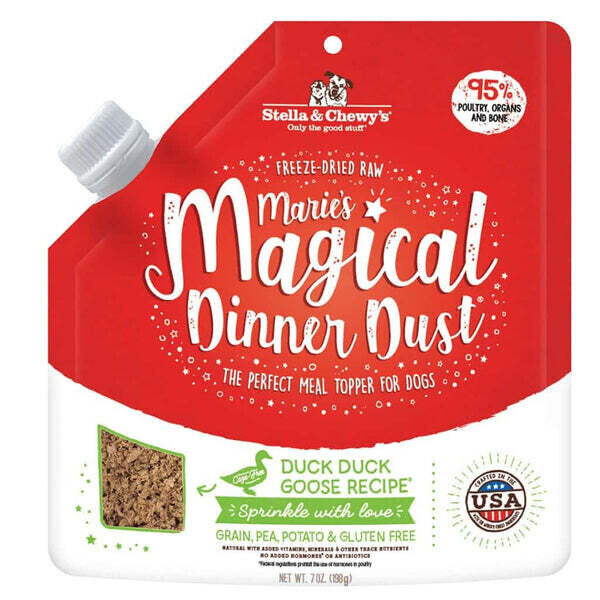 Stella & Chewys Marie's Magical Dinner Dust Duck Duck Goose Dog Meal Topper