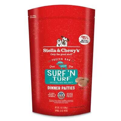 Stella & Chewys Surf'N Turf Dog Freeze-Dried  Raw Dinner Patties 25oz