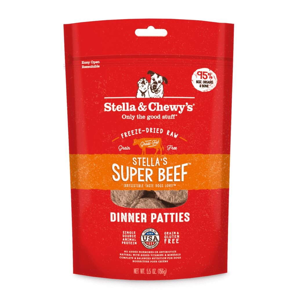 Stella & Chewys Super Beef Dog Freeze-Dried Raw Dinner Patties 25oz