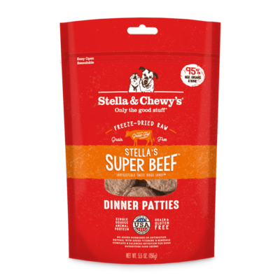 Stella & Chewys Super Beef Dog Freeze-Dried Raw Dinner Patties 25oz