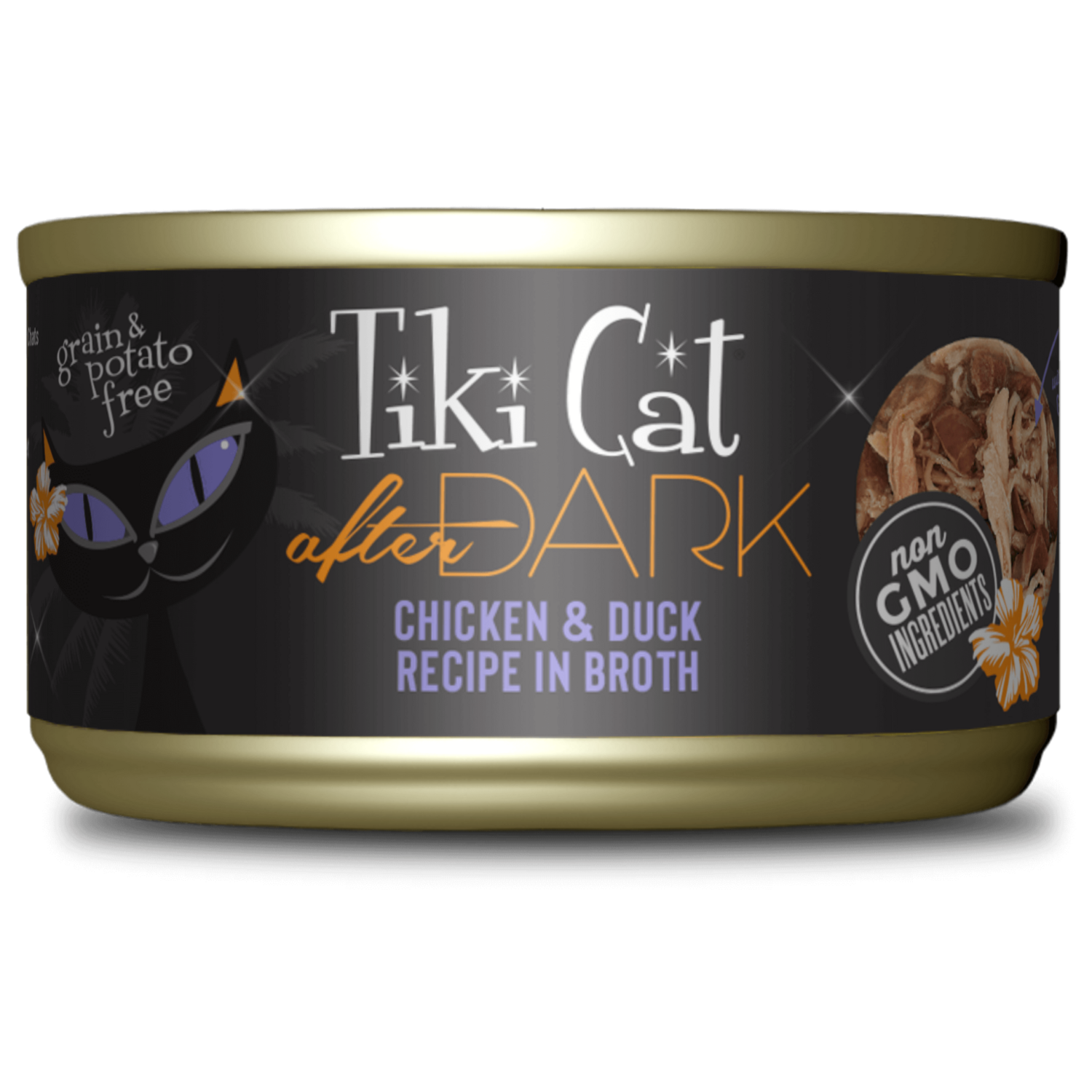 Tiki Cat After Dark Chicken & Duck Recipe In Broth Cat Wet Food 5.5oz