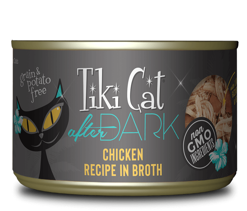 Tiki Cat After Dark Chicken Recipe In Broth Cat Wet Food  5.5oz