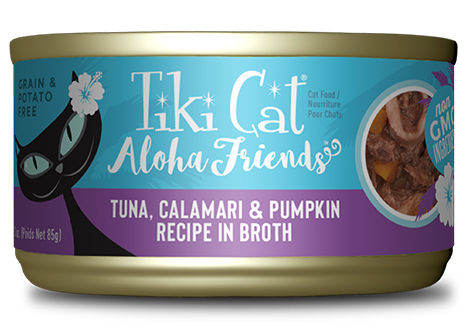 Tiki Cat Can Aloha Friends Tuna Calamari 3oz