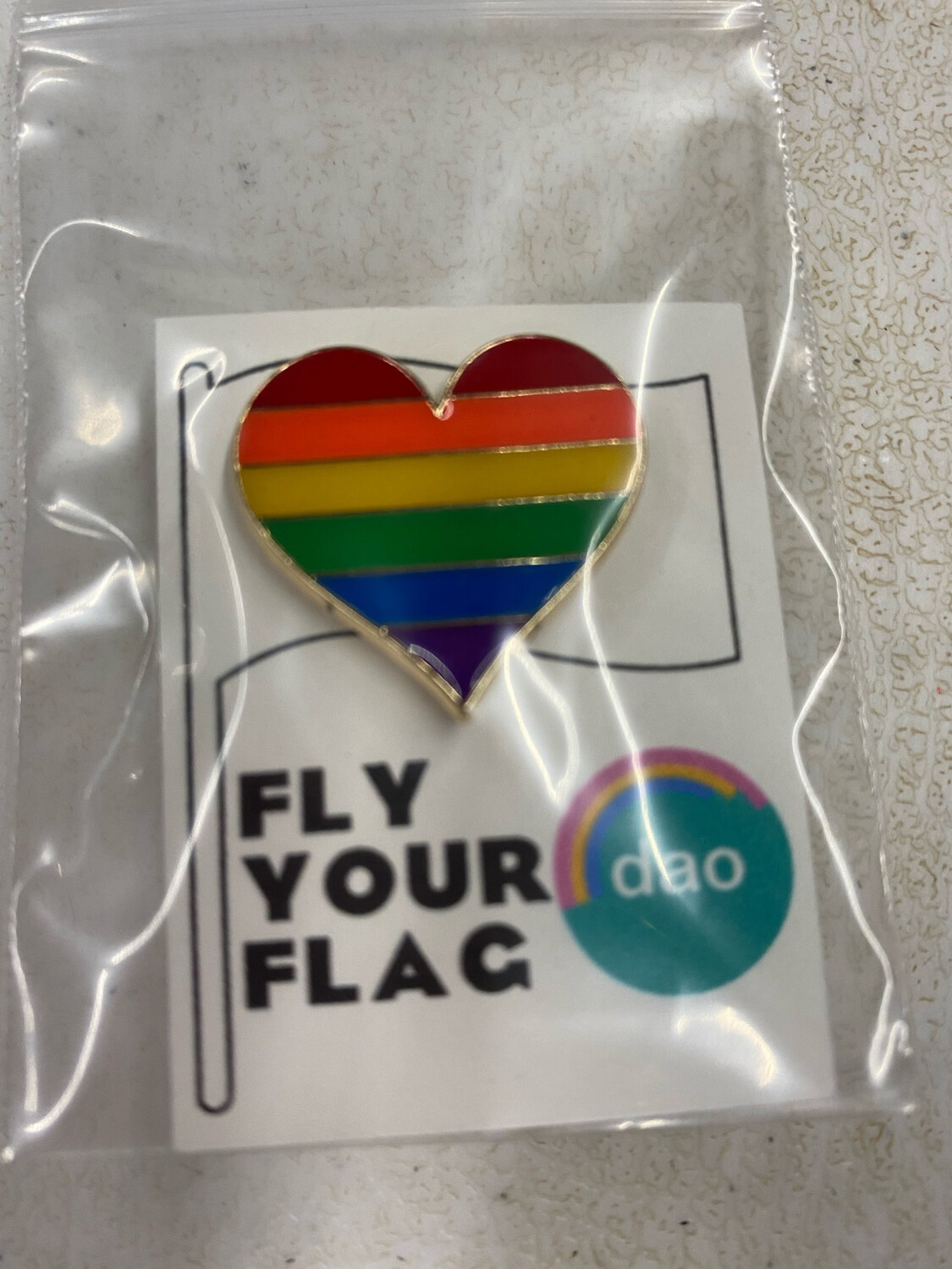 Pride Flag Heart - Enamel Pin